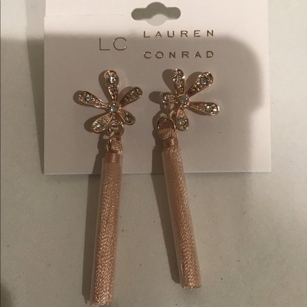 Lauren Conrad Rose gold tassel earrings - Picture 3 of 4